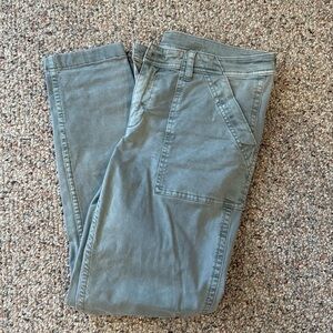 J. CREW Skinny Washed Twill Utility Pant Green
